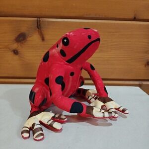 Nature Planet Red Poison Dart Frog Plush Stuffed Animal Spotted Lovey